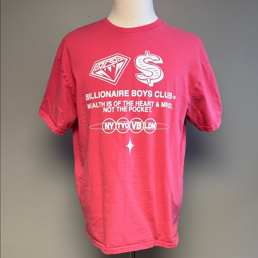 Billionaire Boys Club Graphic Logo T-Shirt Pink Streetwear XL